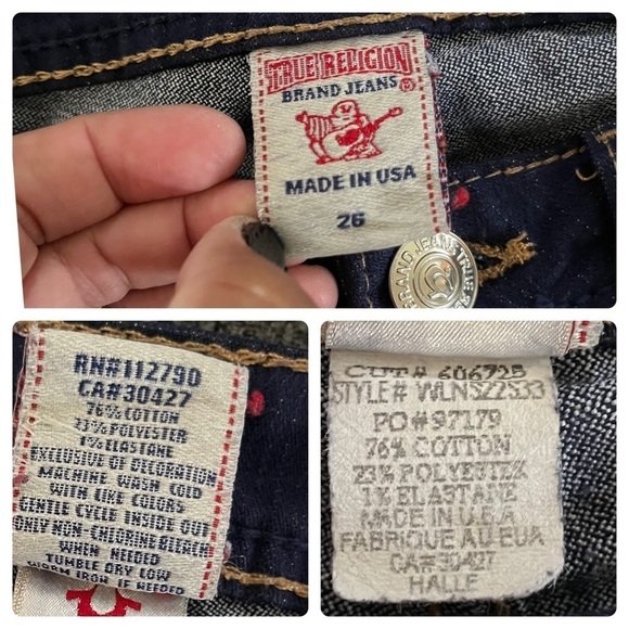 True Religion Halle Flag Embroidery Label Skinny Jean See Description Runs Small - Picture 10 of 11